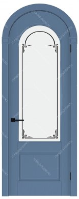 Арочная дверь Квадро-2 стекло мателюкс